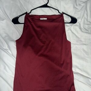 Elegant Burgundy Sleeveless Top
